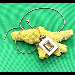 Sterling Citrine Necklace